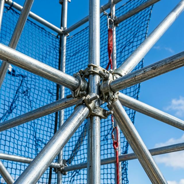 Detail einer stabilen RenoTec Gerüst-Konstruktion – Sicherheit im Fokus unserer Arbeit