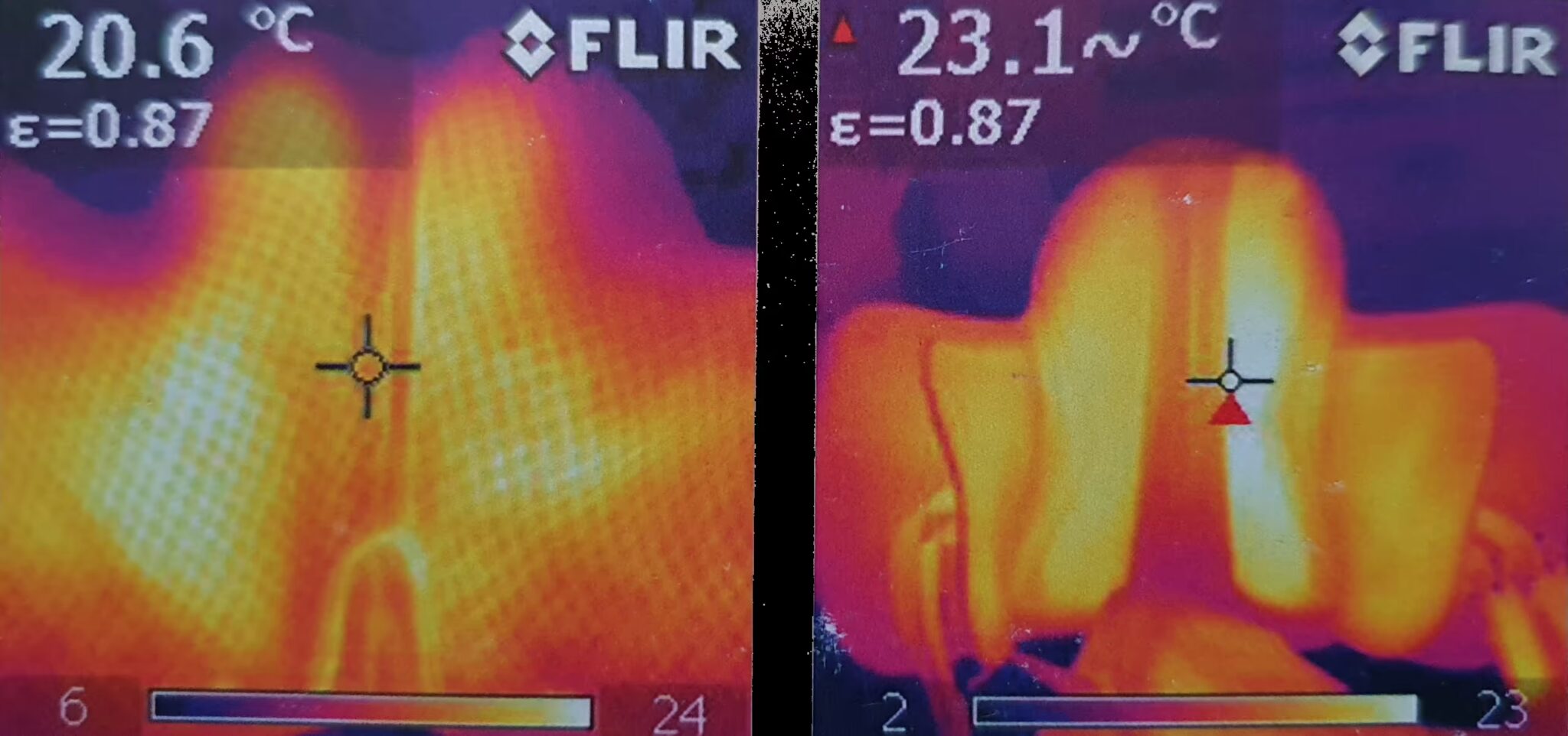 Thermografie eines Pferdesattels im angelegten Zustand